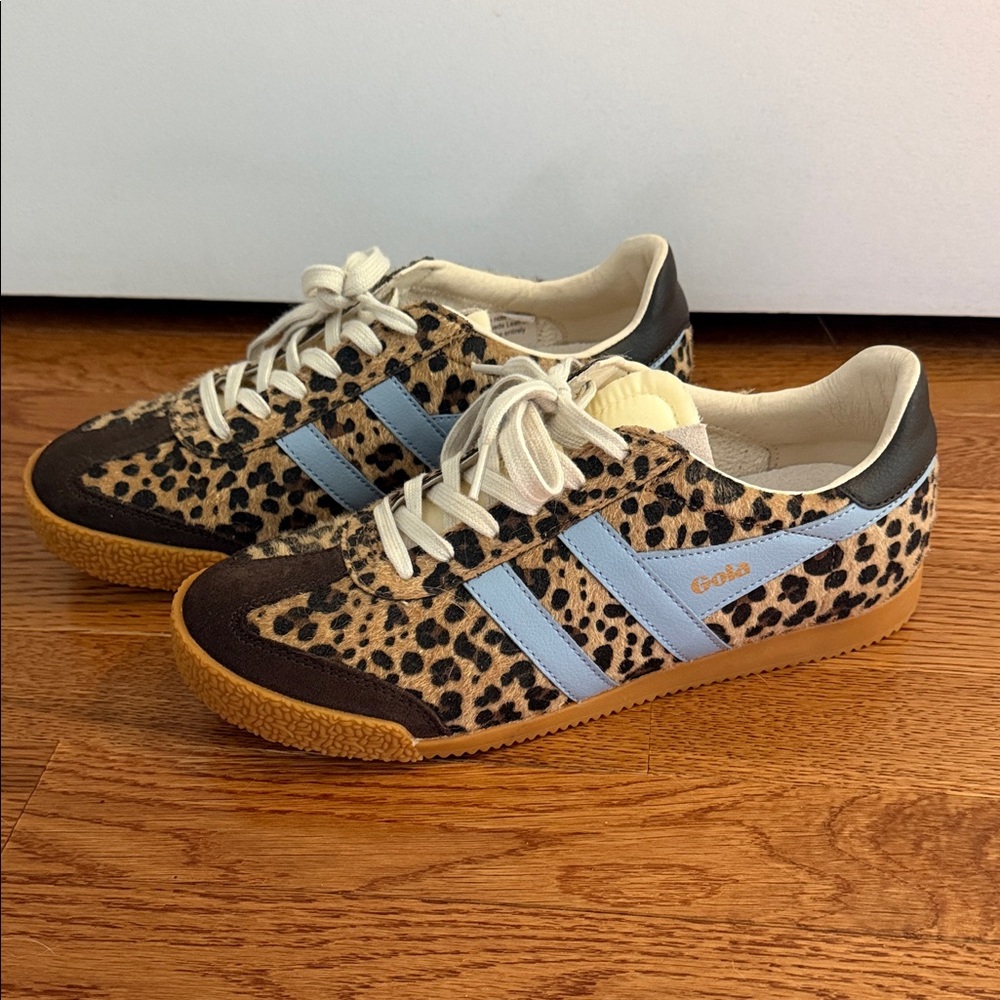 Gola Leopard Print Sneakers from Anthropologie, Size 9, Worn Once!